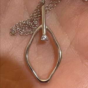 New Siizu, 925 Silver Pendant Necklace with AAA cubic zirconia stone‎